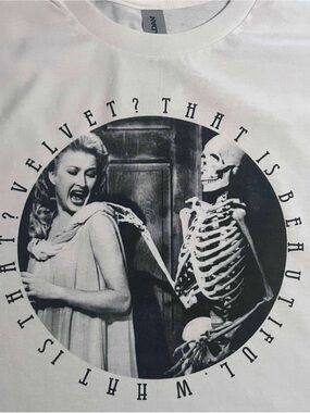 Skeleton weird retro funny punk size 2XL White Unisex T-Shirt